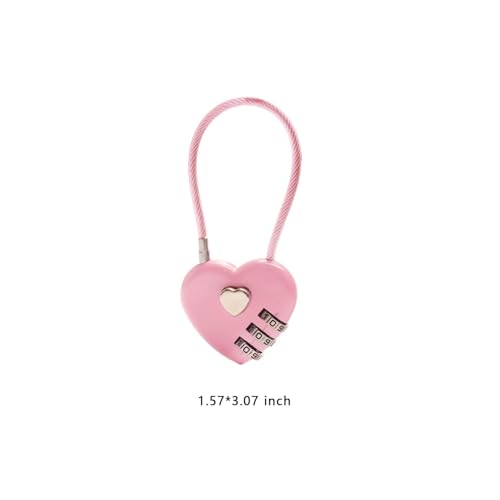 4 Pcs Heart Padlock Small Heart Lock with Key for Jewelry Box Diary Book