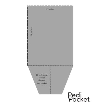 PediPocket Original Patented 50"x70" Ravishing Raven Plush Fleece Blanket - color: Ravishing Raven