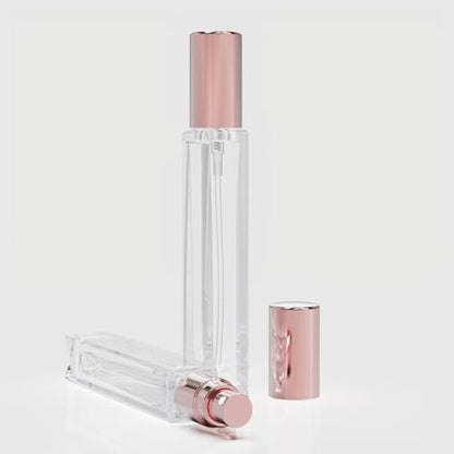 5PCS Cologne Atomizer Empty, 10ML Mini Perfume Bottles Refillable With Dispenser Tools, Pocket Spray Bottle for Travel and Sample Container (Transparent+Pink Cap) - color: Transparent+pink cap