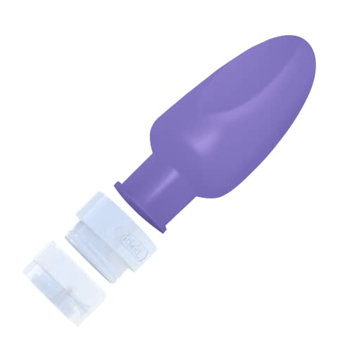 Dot&Dot Leak Proof Travel Bottles - Tubes for Liquid TSA Approved 1oz Silicone Toiletries Travel Shampoo & Conditioner Containers with Labels - color: 4pc 1.25 oz - Purple/Green/Yellow/Blue