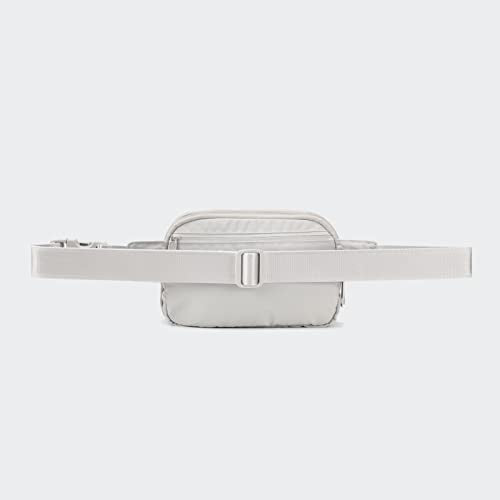 Pander Nylon Fanny Pack Belt Bag for Women with 5 Zipper Pockets - color: Seal Grey