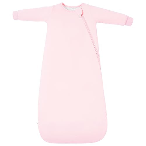 1.0 TOG Long Sleeve Sleep Sack, Baby Wearable Blanket 2-Way Zipper - color: Blush, size: 18-36 Months
