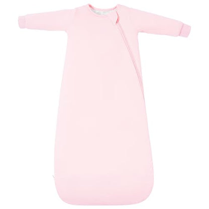 1.0 TOG Long Sleeve Sleep Sack, Baby Wearable Blanket 2-Way Zipper - color: Blush, size: 18-36 Months