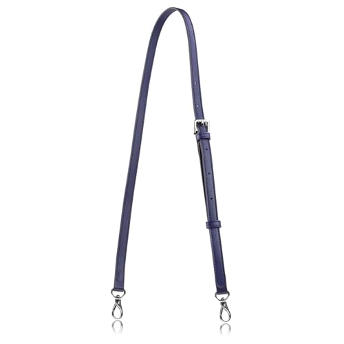 Allzedream Leather Purse Strap Replacement Crossbody Handbag Long Adjustable (Blue, Silver Hardware) - color: Blue, Silver Hardware