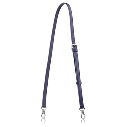Allzedream Leather Purse Strap Replacement Crossbody Handbag Long Adjustable (Blue, Silver Hardware) - color: Blue, Silver Hardware