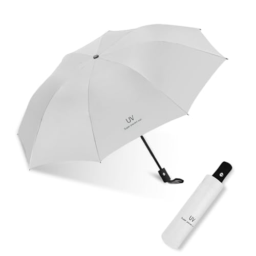 Automatic Windproof Travel Umbrella - Auto Open Close Compact Folding for Rain, Sun Protection Tote With Black Coating for Women Men