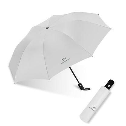 Automatic Windproof Travel Umbrella - Auto Open Close Compact Folding for Rain, Sun Protection Tote With Black Coating for Women Men