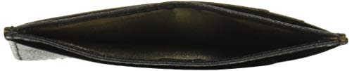 KALMORE womens Credit Holder Genuine Leather Slim Minimalist Card Case Wallet, Black With Id Window - color: black