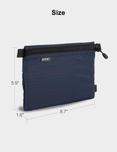 Travel Small Toiletry Bag,Storage Pouch Organizers Nylon Pouch, Zipper Bag - color: Navy Blue