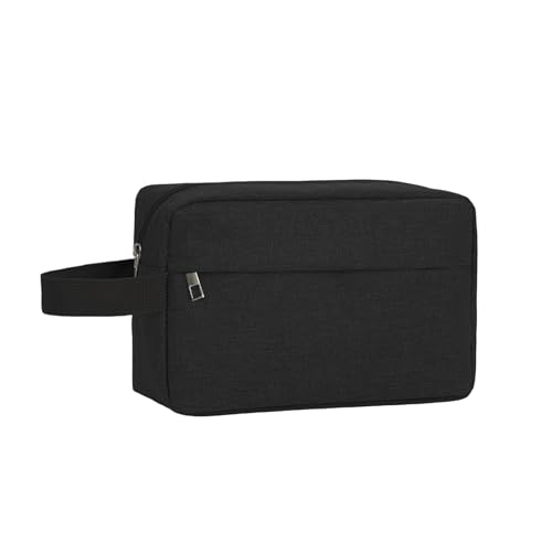 Compact Travel Toiletry Bag Waterproof Hanging Wash Organizer for Travel Accessories Cosmetic Kit Bathroom Essentials (Black) - color: Black
