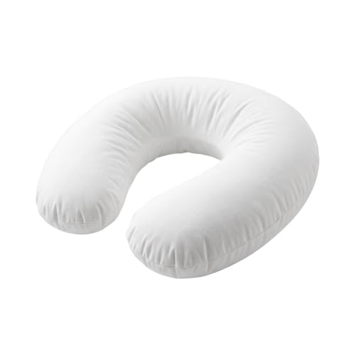 Continental Bedding U-Shaped Travel Neck Pillow, 13 x 11 Inch, Soft Plush Polyester Fiber Fill, Removable 80% Viscose Derived from Bamboo 20% Polyester Cover, Travel Case