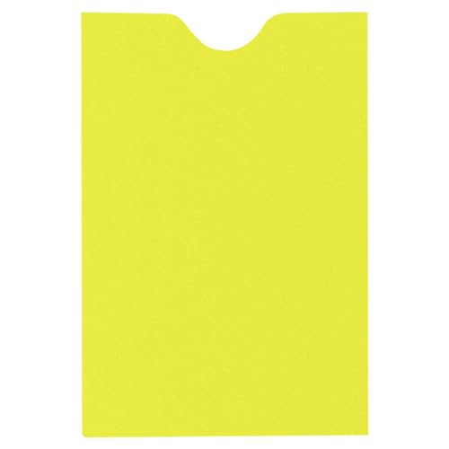 LUXPaper Credit Card Sleeves | 2 3/8" x 3 1/2" | Citrus Yellow | 80lb. Text | 50 Qty - color: Citrus, size: 50 Qty.