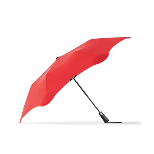 BLUNT Metro Windproof Travel Umbrella - 39" Compact Umbrella for Wind and Rain, Portable, Heavy Duty, UV Protection - color: Red