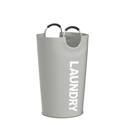 DOKEHOM 95L Large Laundry Basket Bag, Collapsible Tall Hamper, Grey - color: Light Grey, size: 95L