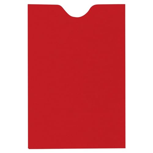 LUXPaper Credit Card Sleeves | 2 3/8" x 3 1/2" | Ruby Red | 80lb. Text | 50 Qty - color: Ruby Red, size: 50 Qty.