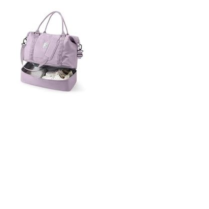 Travel Duffel Weekender Bag Women Tote Carry On Bags With Shoe Compartment - color: H5-Purple, size: Large