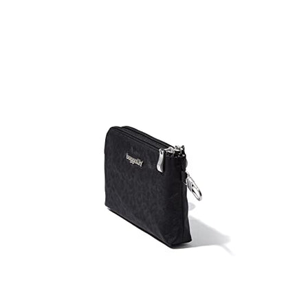 Baggallini On the Go Daily RFID Pouch - color: Black Cheetah Emboss