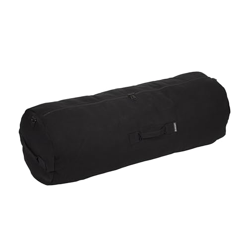 STANSPORT - Deluxe Duffel Bag With Zipper For Gym, Travel, & Storage - color: Black, style: 50” X 18” X 18”