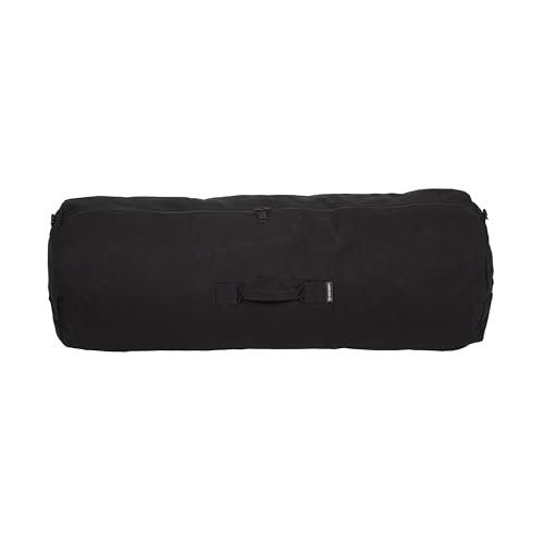 STANSPORT - Deluxe Duffel Bag With Zipper For Gym, Travel, & Storage - color: Black, style: 50” X 18” X 18”