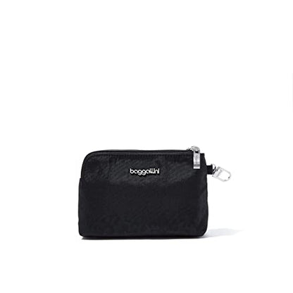 Baggallini On the Go Daily RFID Pouch - color: Black Cheetah Emboss