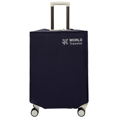 Luggage Cover Suitcase Protector Fits 26-28 Inch Luggage Waterproof Washable Dustproof Non Woven Fabric Protective Case for Travel Checked Baggage Commute Use Black with Velcro Closure - color: Black
