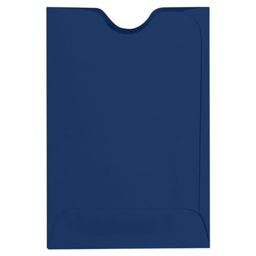 LUXPaper Credit Card Sleeves | 2 3/8" x 3 1/2" | Navy Blue | 80lb. Text | 50 Qty - color: Navy, size: 50 Qty.