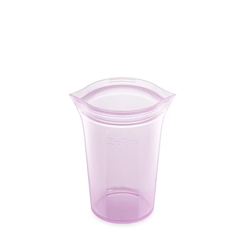 Zip Top Reusable Food Storage Bags | Medium Cup [Lavender] | Silicone Meal Prep Container | Microwave, Dishwasher and Freezer Safe | Made in the USA - color: Lavender, size: Medium Cup