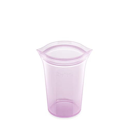 Zip Top Reusable Food Storage Bags | Medium Cup [Lavender] | Silicone Meal Prep Container | Microwave, Dishwasher and Freezer Safe | Made in the USA - color: Lavender, size: Medium Cup