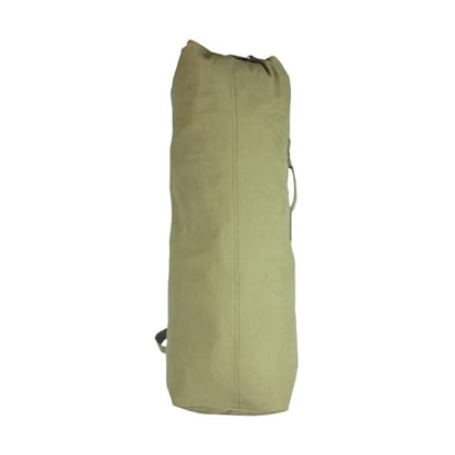 FOX OUTDOOR PRODUCTS GI STYLE Two Strap Heavyweight Cotton Canvas Dual Padded Duffel Bag | Fully Adjustable Shoulder Straps, Side Web Grip Handle, 22" X 38", 3.0 lbs - color: Olive Drab