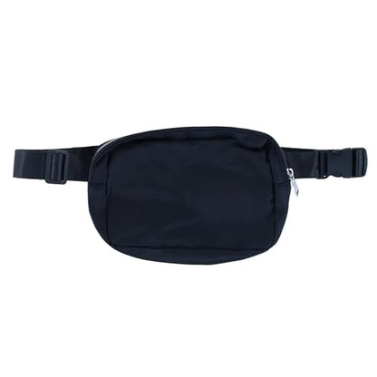 CTM Nylon Rectangle Belt Bag, Black - color: Black