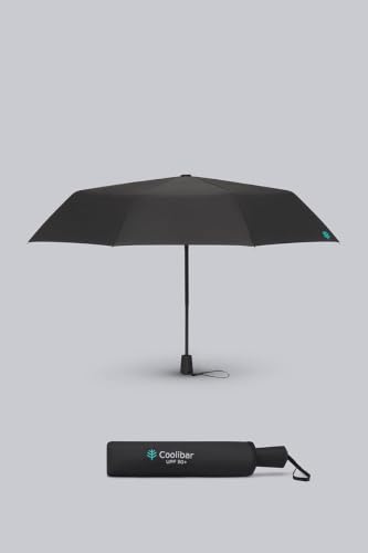 Coolibar Unisex Sanya Compact Umbrella - UPF 50+ Sun Protection - Cabana - color: Matte Black
