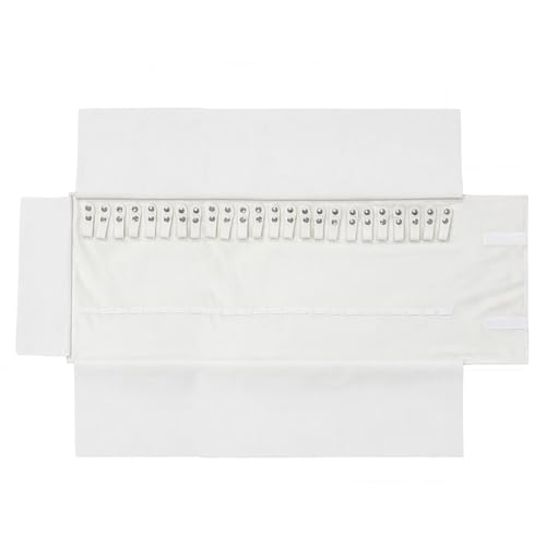 UnionPlus Travel Necklaces Roll Organizer Anti-Tangle Large Beige - color: Beige, size: Large