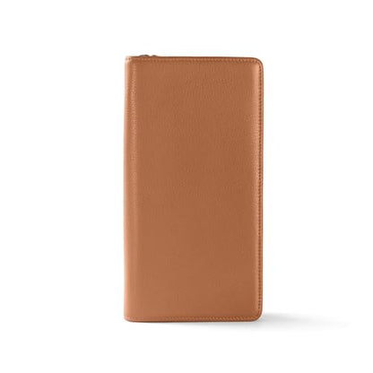 Leatherology Zippered Travel Wallet & Passport Holder - Cognac - color: Cognac