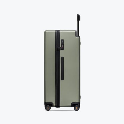 LEVEL8 Wide Handle Luggage, 28” Hardshell Large Checked Suitcase, Darkolive - color: Darkolive, size: 28Inch