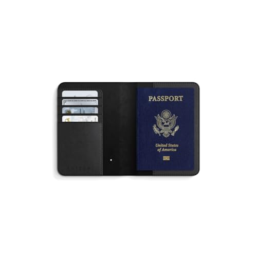 Satechi Passport Holder with Find My Tracking, 4-Slot Card Wallet, Black - color: Black