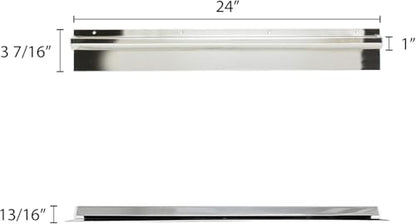 TrueCraftware- 24" Stainless Steel No Clip Check Holder Ticket Rack-Receipt Bill Clipless Display Rail for Restaurant Kitchen Bar Cafe - size: 24 Inch