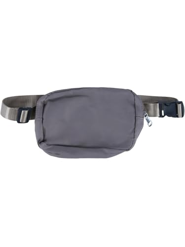 CTM Nylon Rectangle Belt Bag, Gray - color: Gray