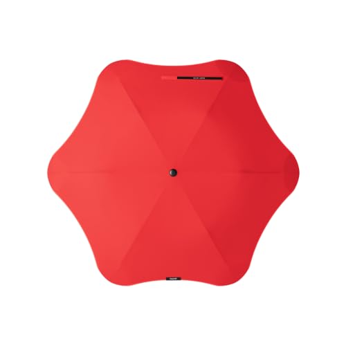 BLUNT Metro Windproof Travel Umbrella - 39" Compact Umbrella for Wind and Rain, Portable, Heavy Duty, UV Protection - color: Red