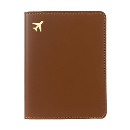 Passport Holder for Travel Essentials RFID Blocking PU Leather - color: Brown