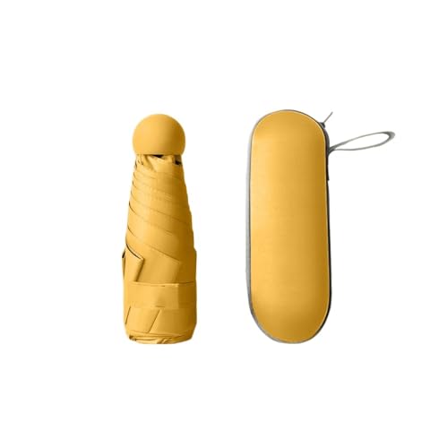 Mini Travel Umbrella with Umbrella Case - color: Yellow