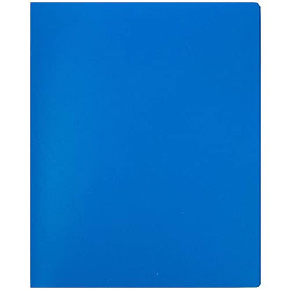 JAM PAPER Heavy Duty Plastic Multi Pocket Folders - 4 Pocket Organizer - Blue - 2/Pack - color: Blue, size: 4 Pocket (Pack of 2)
