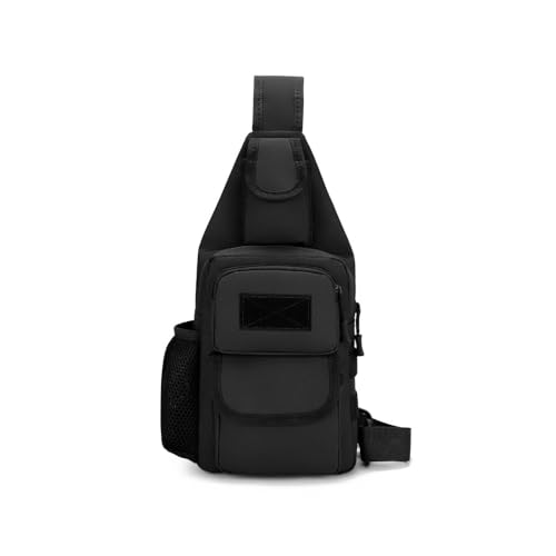 Sling Bag Crossbody Backpack for Men, Tactical Chest Shoulder Bags Daypack - color: Black