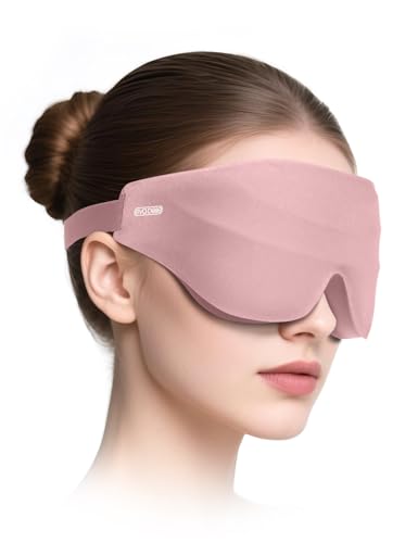 Sleep Eye Mask for Men Women, EVA BELLE Light Blocking Sleeping Mask for Side Sleeper, 3D Contoured Cup Night Blindfold, Lash Extensions 3D Sleeping Mask with Adjustable Strap for Travel, Night & Nap - color: 02-pink