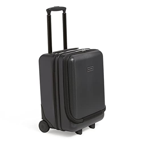 Vera Bradley Women's Hardside Underseat Rolling Suitcase Luggage, Black, One Size - color: Black