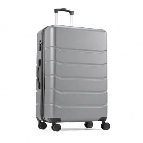 Simple Deluxe 20 Inch Expandable Hardside Carry On with Spinner Wheels & TSA Lock, ABS Hard Shell Lightweight Rolling Luggage Suitcase, Light Gray - color: Light Gray-C, size: 20 inch
