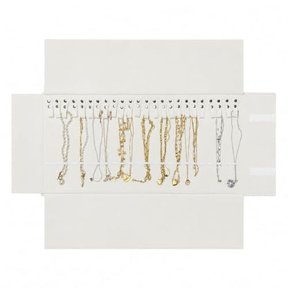 UnionPlus Travel Necklaces Roll Organizer Anti-Tangle Large Beige - color: Beige, size: Large