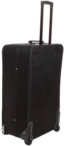 Rockland Fashion Softside 4 Piece Luggage Set, Expandable, (14" Tote/19"/24"/28"), Black - color: Black, size: 4 Piece (28"/24"/19"/14" Tote)