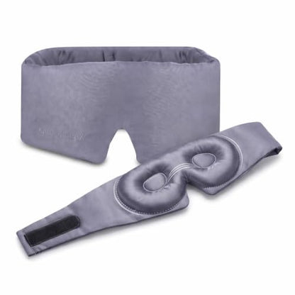 Calm&Relax Bamboo Sleep Mask - Cooling 3D Eye Mask, Lash Friendly，Gray - color: Grey