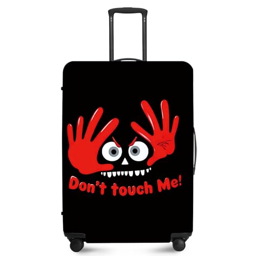 ANNA QUEEN Travel Luggage Cover Suitcase Protector Suitcase Cover Anti-Scratch,Stretchable Bag Cover Washable Durable Polyester - color: Don't touch me-red, size: L(fits 28-30Inch suitcase)