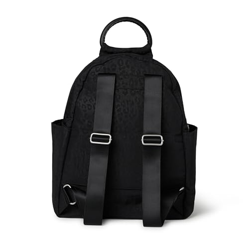 Baggallini Womens All Day Backpack With RFID Phone Wristlet, Black Faux Shearling - color: Black Faux Shearling